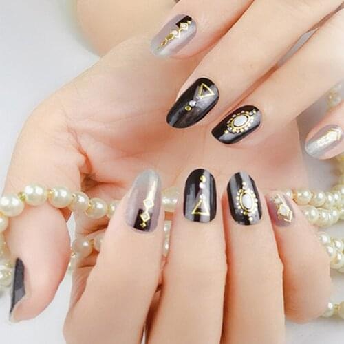 Nail Decal Sticker Adhesive Beaded Nail Patch Decor Glittey Rhinestones Nail Jewelry Manicure for Nail Salon Art DIY