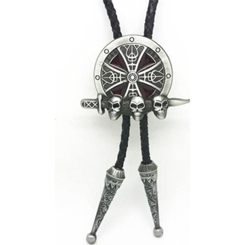 In 2017, the new European and American cowboy ghost dao poirot tie bow tie fashion classic zinc alloy leather luxury so hot