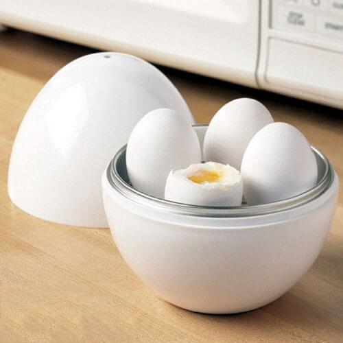 Microwave Egg Steamer Boiler Cooker Easy Quick 5 Minutes Hard Or Soft Boiled P15D