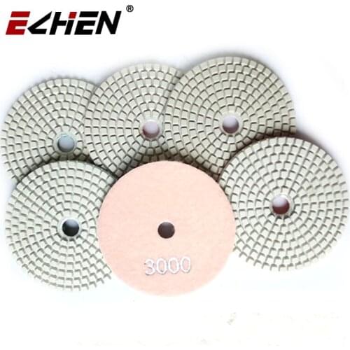 4 Inch Resin Thickness 3mm Flexible Hand Diamond Polishing Pad For Stone Marble Quartz Stone Wet and dry Grinding 100mm