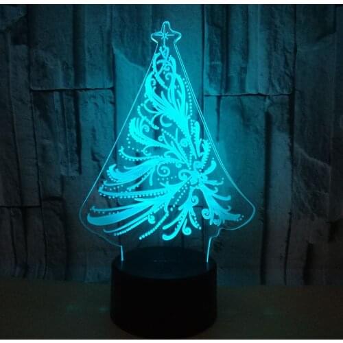 Christmas Tree 3d Led Nightlight Touch Remote Control Art Tree 3d Desk Lamp Creative Gift Table Lamp Decorative Lights