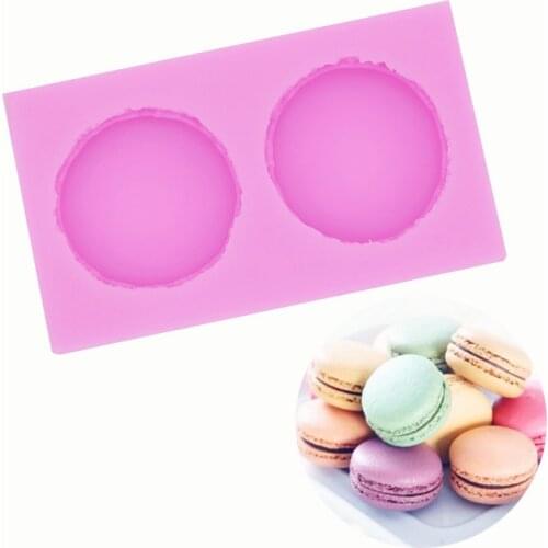 2-Hole Macaron Dessert Modeling Fondant Chocolate Mold Cake Decoration Silicone Mold