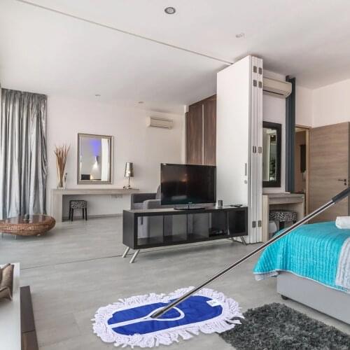 2pcs Mop Head Replace Cloth Water Absorption Mop Head Clean Accessories Household Replacement Mop Head Cloth Cleaning Mop Cloth