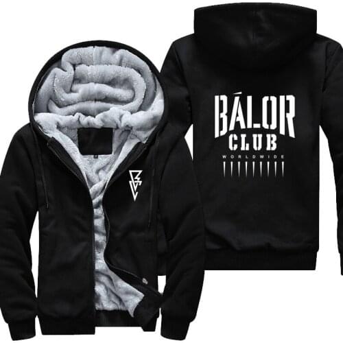 USA Plus EU American Size Balor Club Mens Womens Printing Pattern Thicken Fleece Zipper Hoodies SweatshirtsCoat Jacket