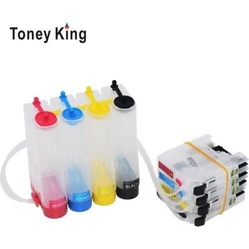 Toney King Ciss Ink System LC 123 Continuous Ink Supply Tank For Brother MFC-J4410DW J4510DW J4610DW J4710DW J470DW Printer