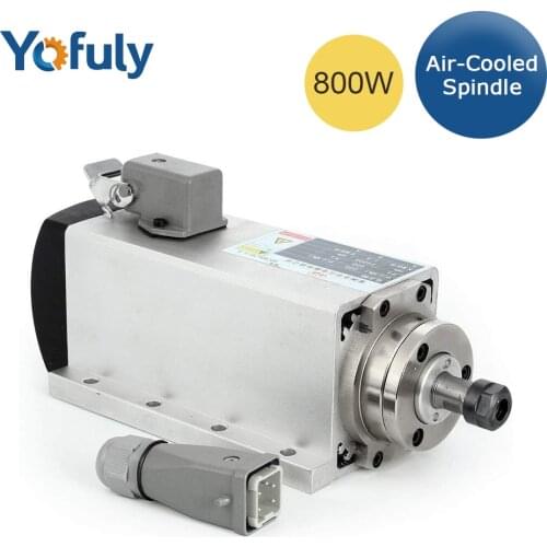 High Speed Spindle 800w Air-cooling CNC Milling Spindle Motor 0.8kw 220v ER11 with 4pcs Bearing for CNC Router
