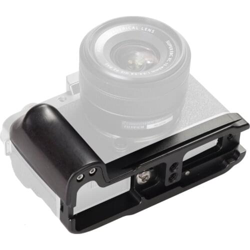 WEPOTO XT200 Grip Camera Bracket Metal Quick Release Base Black Ebony Lumber Handle Compatible with Fuji XT200 GP-XT200B