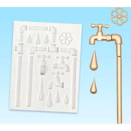 XiaoXiang Water-tap Silicone Baking Accessories Molds DIY Sugar Craft Resin Chocolate Mold Fondant Cake Decorating Tools M2015