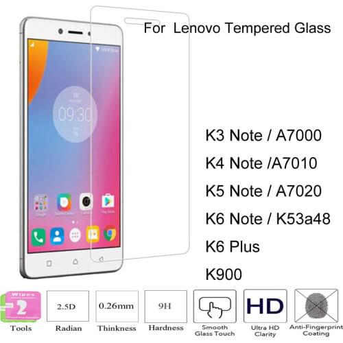 2PCS Premium Tempered Glass Protective Screen Protector Film For Lenovo K5 A6020/ K5 Plus / K5 Note / K6 / K6 Note / K6 Power