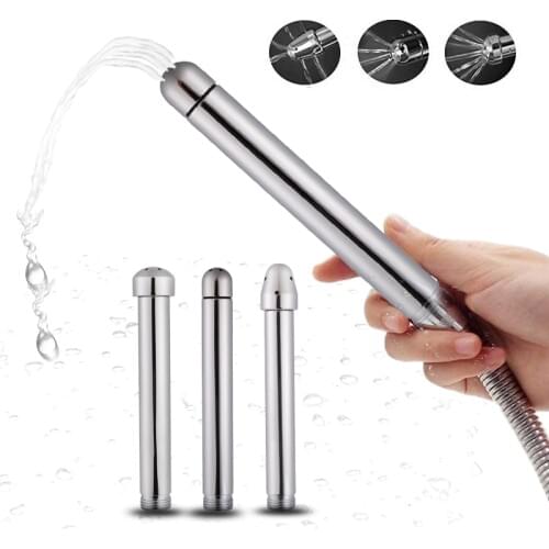 Feminine Hygiene 3 Style Plug Head Anal Douche Syringe Vaginal Cleaner Wash Cleansing Enema Shower Bidet Faucet for Sex Toys