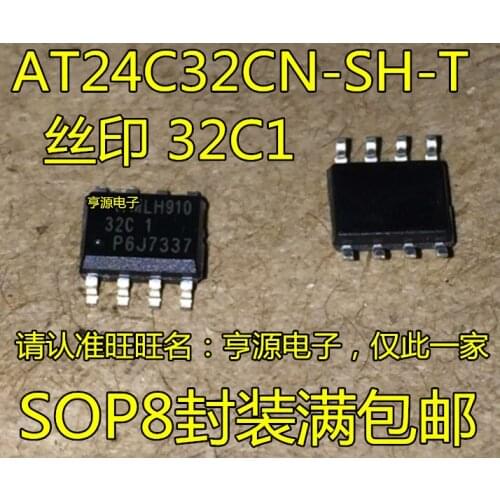 10pieces AT24C32CN AT24C32CN-SH-T 32C1 SOP8