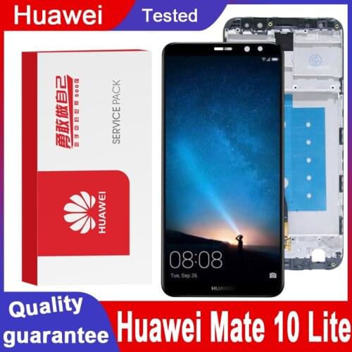 100% Tested 5.9'' Display with Frame Replacement for Huawei Mate 10 Lite LCD Touch Screen Digitizer Assembly Nova 2i RNE-L21