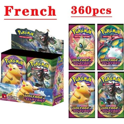 360Pcs TOMY French Version Pokemon Card V VMAX Shining V MAX TAG TEAM VIVID VOLTAGE DARKNESS ABLAZE Cards Game Children Toy