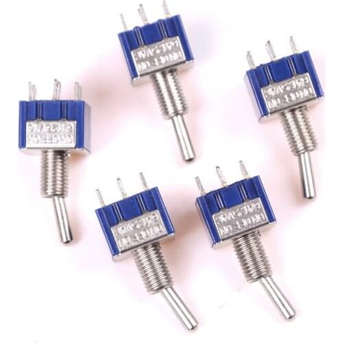 5Pcs/lot Miniature Toggle Switch MTS-102 SPDT 3A 250VAC/6A 125V Mini Switch Lever Switch 3 Pin ON/ON High quality