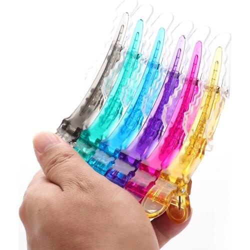 6Pcs Hair Section Clips Crocodile Clips Hairpins Salon Fix Hair Clamps Hot Sale