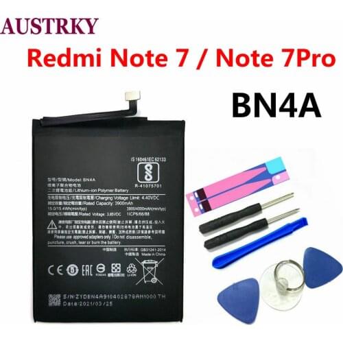 New BN4A 4000mAh Battery For Xiaomi Redmi Note 7 Note 7Pro Mobile Phone Batteries + Free Tools