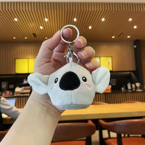Lovely Koala Plush Toy Keychain Creative Funny Release Pressure Doll Couples Kids Best Gift Bag Car Keyring Pendant Accessories