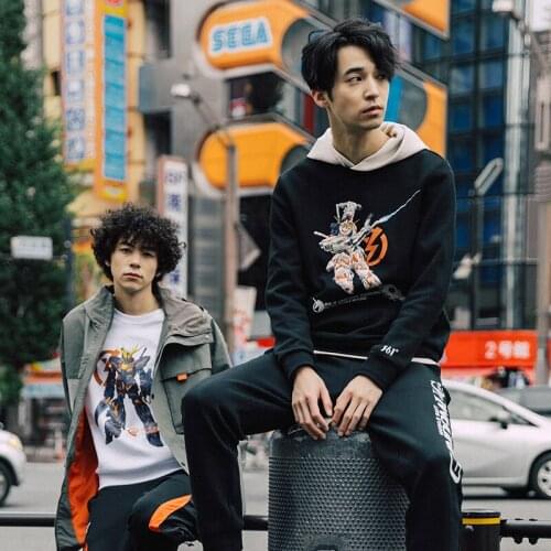 Brand Quality Men T-shirt Fashion Design Slim Fit Soild T-shirts Male Tops Tees Long Sleeve T Shirt for Men Gundam