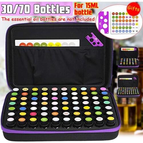 30/70 Bottles Essential Oil Case 15 ML Perfume Oil Essential Oil Box Travel Portable Carrying Holder Nail Polish Storage Bag