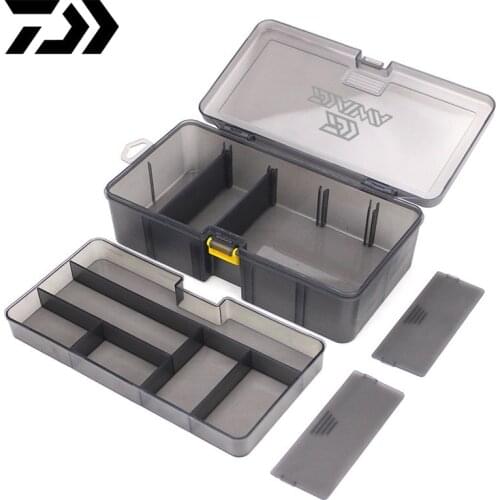 DAWA Multifunctional Lattice Box Fishing Tackle Box Compartments Storage DAIWA Fishing Lure Spoon Hook Bait Fishing Gear Box