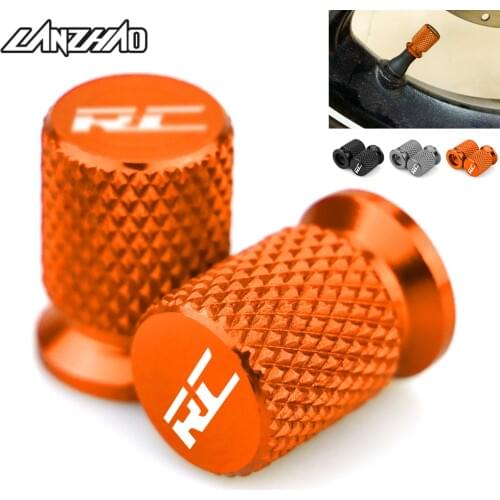 RC Motorcycle CNC Aluminum Tyre Rim Air Port Cover Tire Valve Wheel Stem Cap Dustproof Cover for KTM RC 125 200 390 2013 - 2019