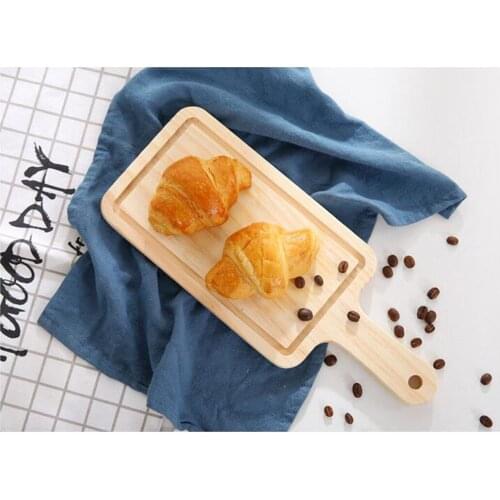 2 Size Natural Kitchen Chopping Blocks Bread Pallet With Handle Baking Cutting Board Wooden Board Handmade Kitchen Accessories