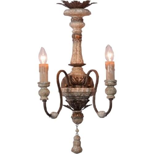 French country wood candlestick wall lamps bedroom living room corridor carved retro loft wall sconces lights bedside lighting