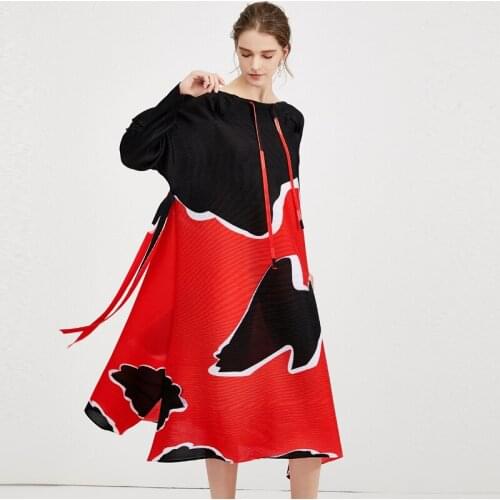 Gothic Dress Streamer Cute Girl Split Dresses for Women Pleated Party Dress