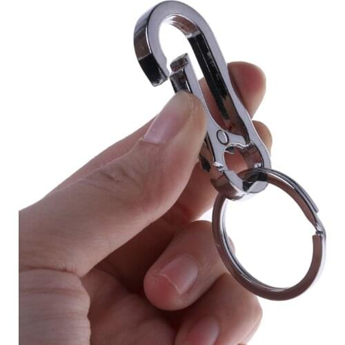 Carabiner Stainless Steel Gourd Buckle Carabiner Keychain Waist Belt Clip Anti-lost Buckle Hanging Keyriing D5QE
