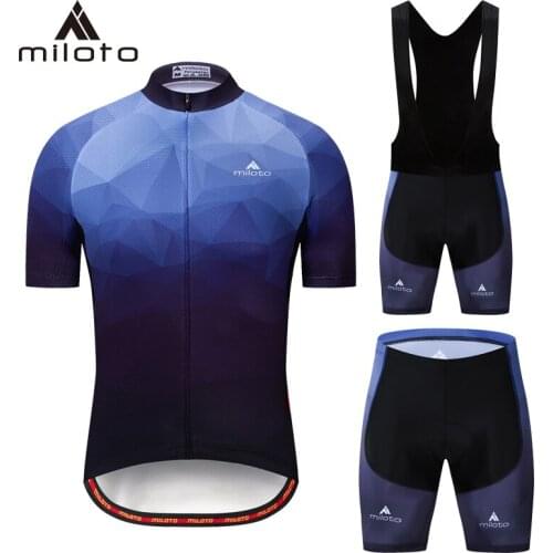 MILOTO summer Cycling Jersey Set Mountain Bike Clothing MTB Bicycle Wear Riding Clothes Maillot Ropa Ciclismo triathlon Suits