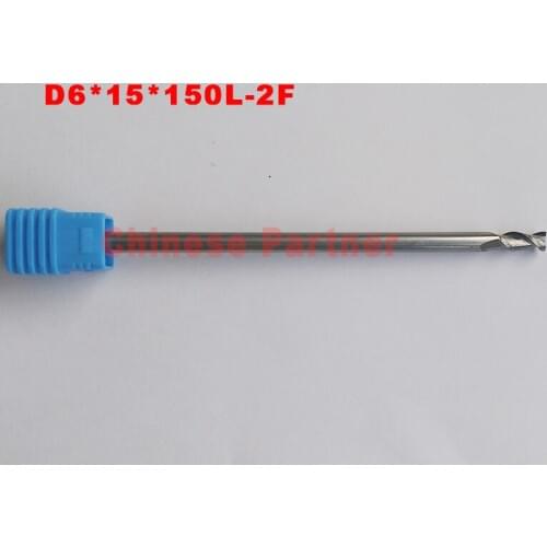 1pcs 6mm hrc50 D6*30*150L 2 Flutes end mill for Aluminum milling cutter Tools Carbide CNC Endmill Router bits knife