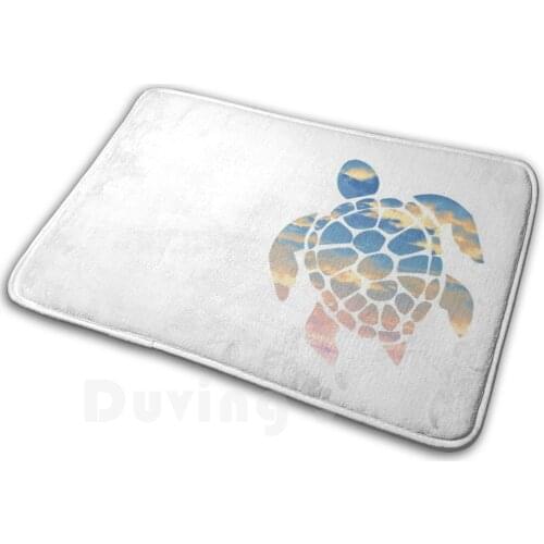 Sunset Turtle Carpet Mat Rug Cushion Soft Turtle Ocean Beach Vsco Scrunchie Sksksk Green Blue Red Purple Stripes Andy