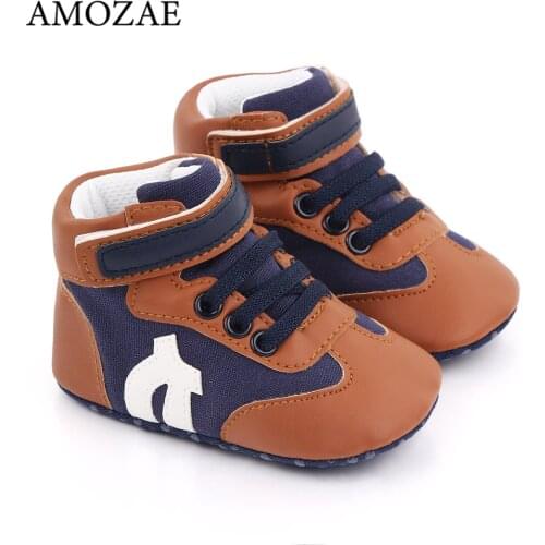 Baby Shoes Infant PU Sneakers Baby Boys Shoes For Girls Bebes Casual Sports Shoes Soft Bottom Breathable High-top Toddler Shoes