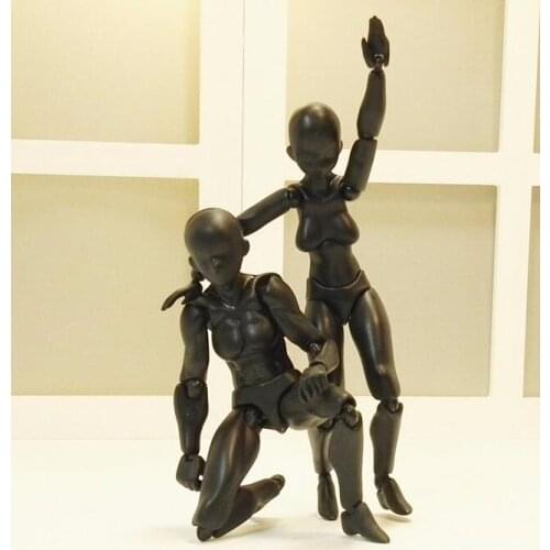Black color human model male /female Joint can move for art free shipping