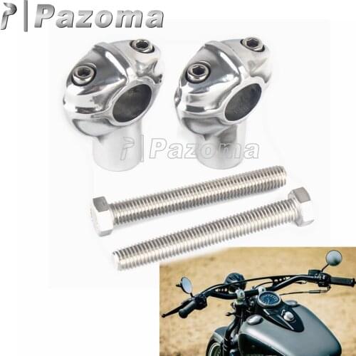 Motorcycle Handle Risers Clamps For Harley Softail Honda Kawasaki Suzuki Chopper Cafe Racer Universal 25mm Handlebar Rise Block