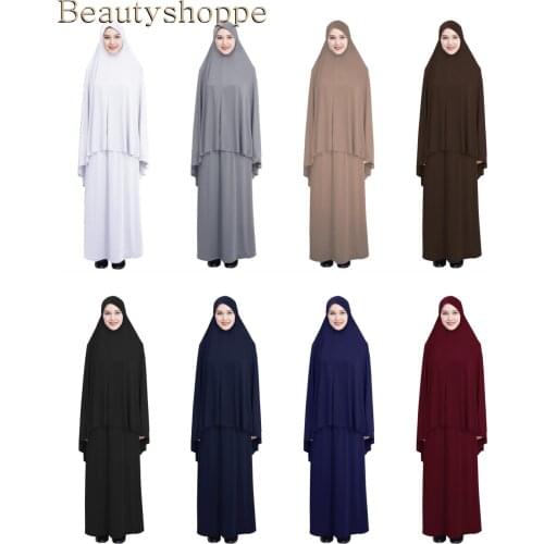 Full Cover Muslim Women Prayer Dress Niquab Long Scarf Khimar Hijab Islam Large Overhead Clothes Jilbab Ramadan Arab Middle East
