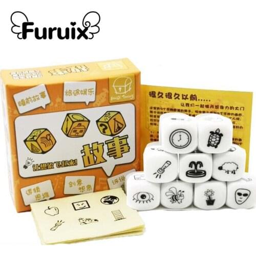 3 Kinds DIY Telling Story Dice Set Puzzle Board Game Funny Imagine Magic Toys Childrens Early Education Toys Family Party Toys