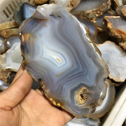 New arrivals large size natural stones and minerals agate slice coaster place mat healing crystals for home & party decoration