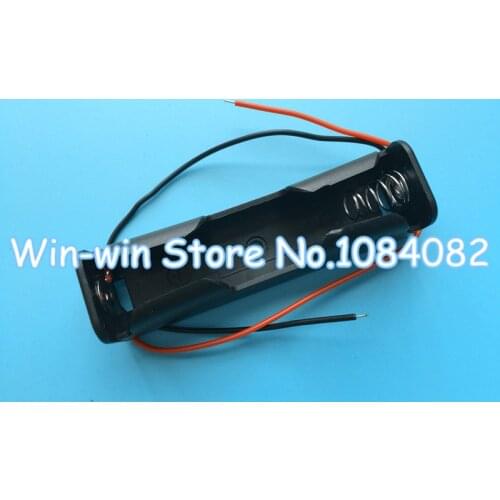 New 18650 Battery Holder Box Case Black With Wire Lead 3.7V Clip 5 Pcs high quality