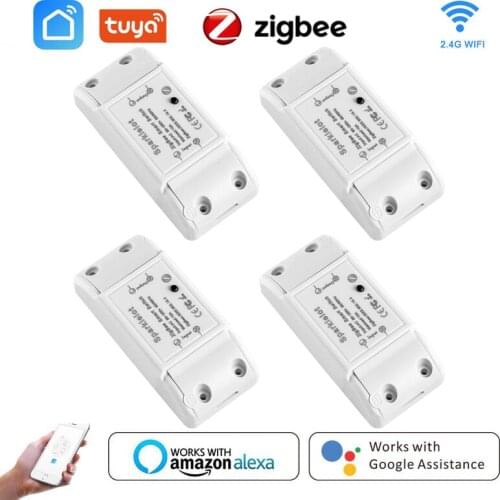 Tuya Wifi Switch DIY Wireless Remote Domotica Light Smart Home Automation Relay Module Controller Work with Alexa ZigBee3.0