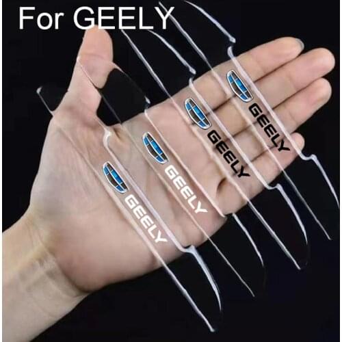 Car door transparent anti-collision protection For Geely emgrand ec7 ec8 ck atlas ck2 ck3 gt gc9 Car Accessories