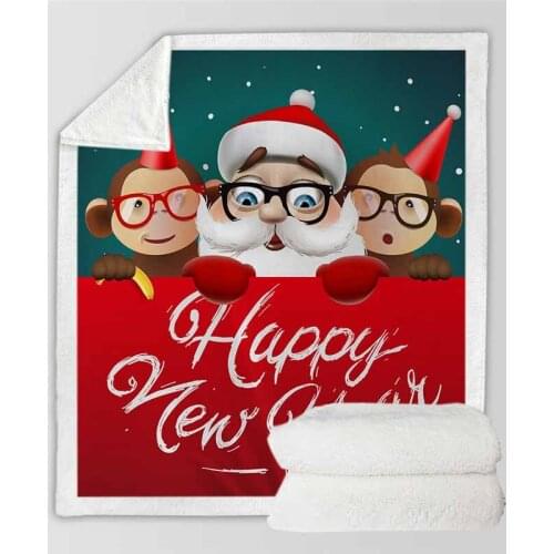 Merry Christmas Decoration Blanket For Adults Kids Thick Plush Warm Soft Sofa Bed Blanket Christmas Tree Throw Blanket For Gifts