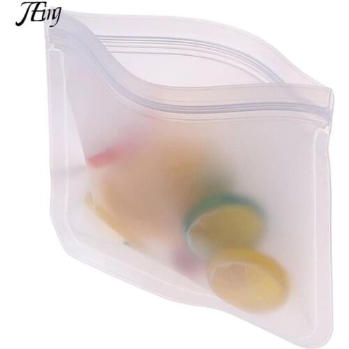 S M L Reusable Zip Shut Bag Cup Fresh Bag Food Storage Bag Silicone Food Storage Containers Leakproof Containers