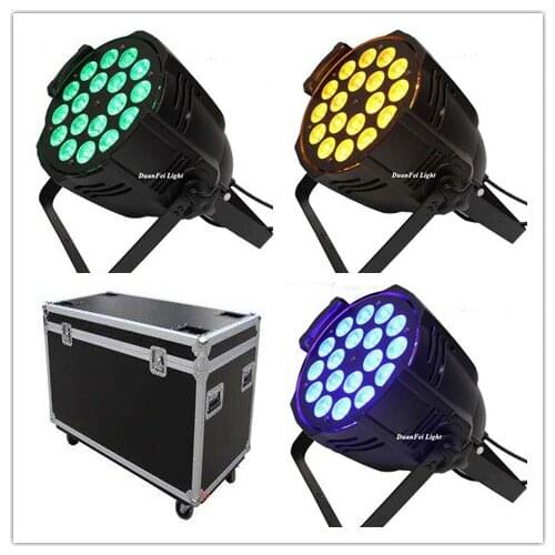 With flight case 10pcs good quality indoor par led 18x15w 5in1 led par 64 rgbwa led par dmx