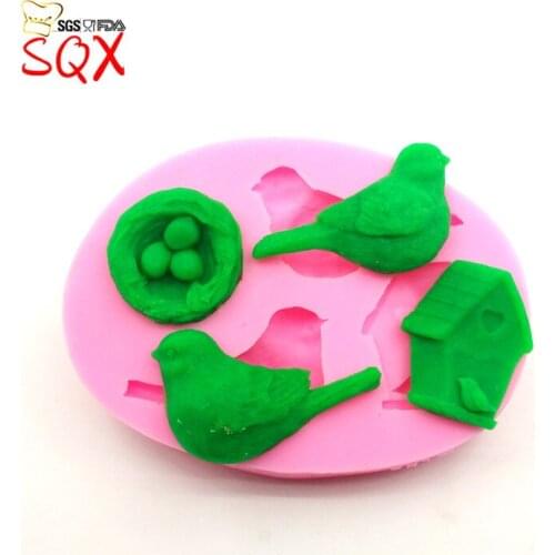 Bird / home / egg Shape Silicone Mold, Fondant Candle Molds, Chocolat Moulds, Silicone Molds For Cakes SQ16121