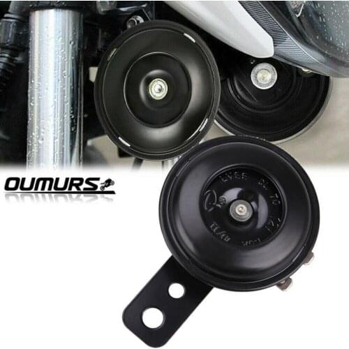 Universal Motorcycle Horns Electric Horn Kit 12V/48 1.5A Waterproof Round Loud Horn Speakers For Scooter Moped Dirt Bike ATV