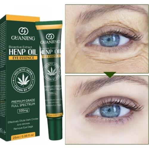 500mg Henp Oil Eye Essence Compact Eye Cream Moisturizing Anti Aging Dark Circle Wrinkle Lift Firming Eye Care Stay Up Repair