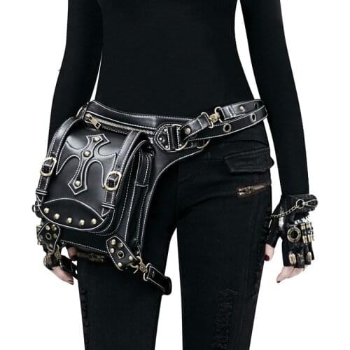 Vintage Steampunk Bag Steam Punk Retro Rock Gothic Retro Bag Goth Shoulder Waist Bags Packs Victorian Style Women Men Leg Bag I1
