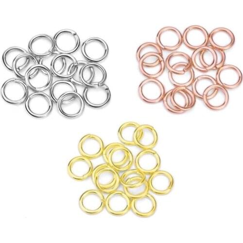 100pcs/lot Stainless Steel 0.6mm 3 4 5mm Closed Jump Ring Gold Split Rings Connectors for Diy Jewelry Findings Making Wholesale