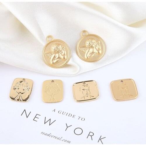 10pcs Wholesale Angel Circle Matisse Abstract Art Face Little Boy Vintage Geometric Earrings For Women Diy Jewelry Accessories